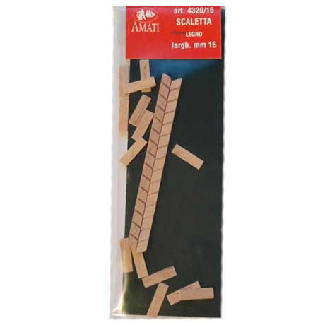 4320/15 Amati AMATI MODELLISMO Scaletta in legno larghezza 15 mm 