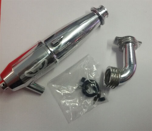 Tubo Di Scappamento Tuned Ninja M. Rossi .21 EFRA 2053 Con Collettore Conico Per 1/8 Onroad - Foto 2